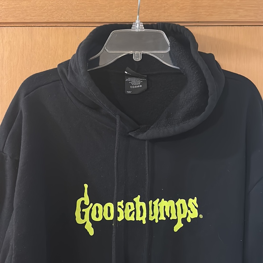 Dumbgood Goosebumps Graphic Hoodie Hooded Sweatshirt Black Size Large - Picture 2 of 12